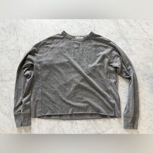 Joah Brown Crew Neck Long Sleeve Top – Heather Gray | Size M/L